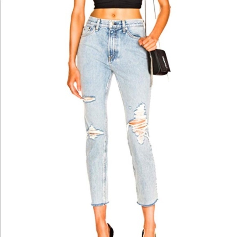 Rag and Bone high waisted jeans with holes